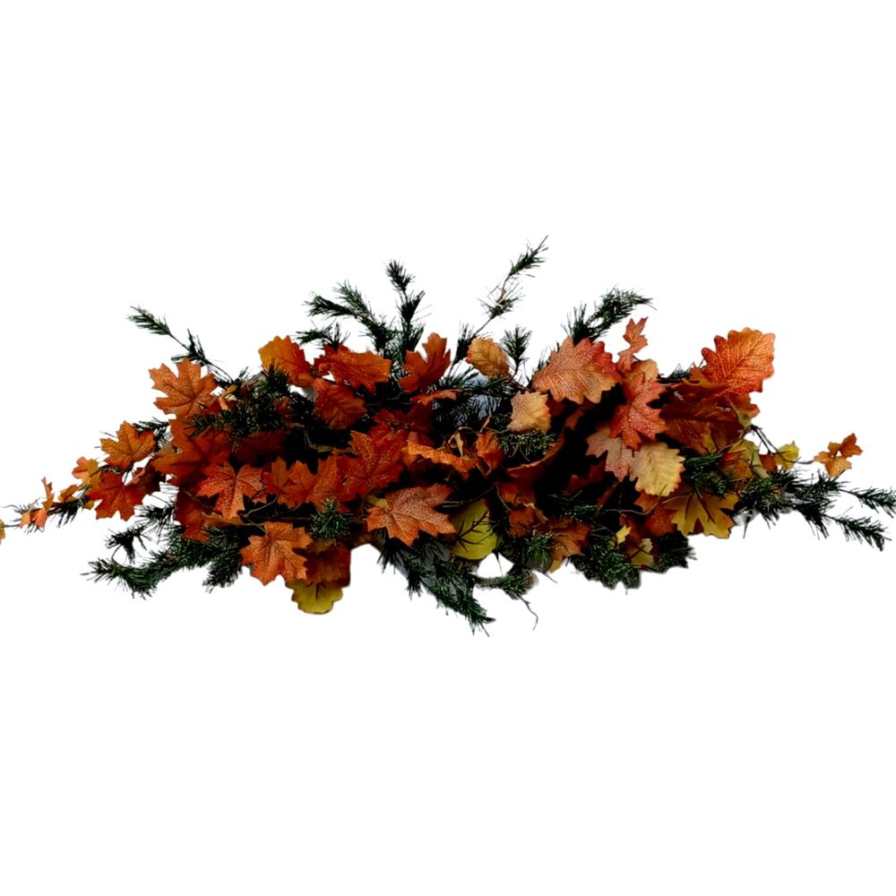 🦃🍂Vintage Flocked Christmas Swag Lot Fall 🎄❄️Evergreen Garland Decor 4 Pc 28"